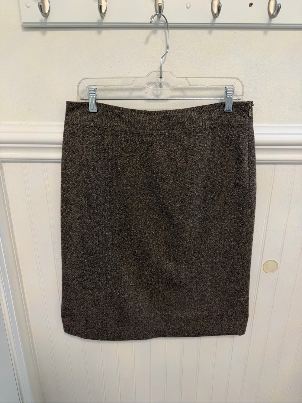GAP Wool Blend Brown Tweed Pencil Skirt
